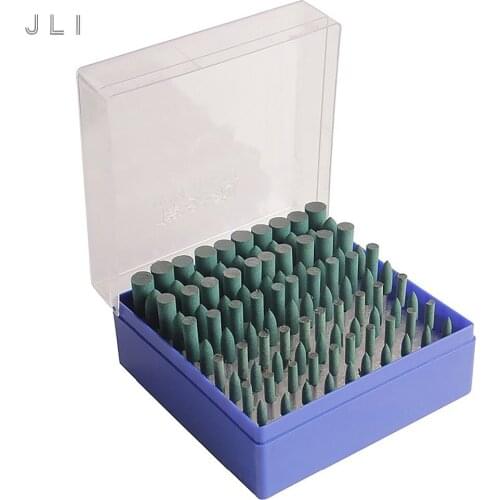 JLI 100pcs Point Rotary Assorted Accessory Rubber Grinding MountedGrinding Head Wheel Head Kit For Dremel Polish