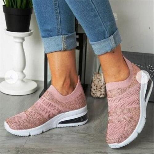 Large size womens shoes summer new fashion casual breathable womens sneakers platform lightweight women sports shoes loafers