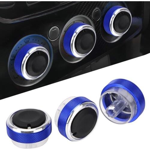 LEEPEE For Ford Focus 2 MK2 Focus 3 MK3 Mondeo 2005-2013 AC Knob Car Air Conditioning Heat Control Switch Button 3Pcs /Set
