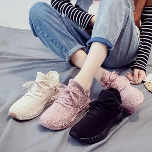 Flying woven shoes womens 2021 summer new Korean casual sports shoes womens socks shoes Korean fashion