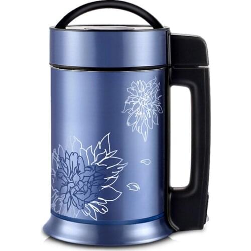 Blue 1.2L 800W soymilk non-mesh grinding stainless steel multifunctional Soya bean milk maker