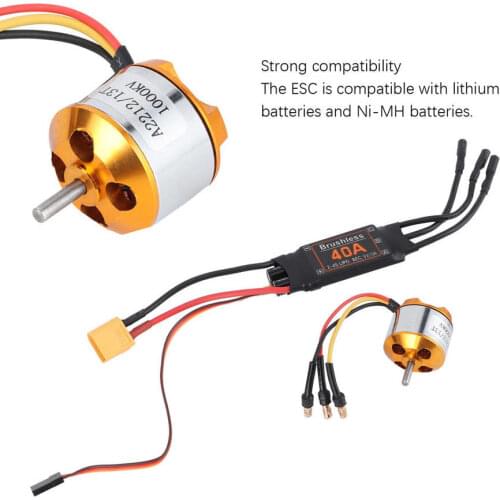2212 1000KV 1400KV 2200KV Motor 40A Brushless ESC Set Accessories for RC Drone Helicopter FPV Model