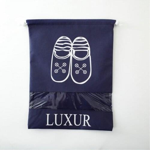 Non-woven Fabric Travel Shoes Organizer Scrunch Top Travel Storage Bag Waterproof Portable Function Large Capacity Shoe Bag