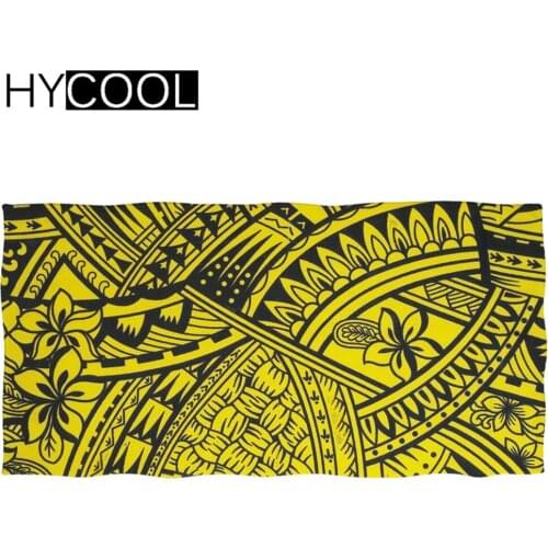 New Style Hawaiian Polynesian Flower Print Microfiber Quick Drying Beach Towels Outdoor Sport Poncho Bathing Shower Toallas