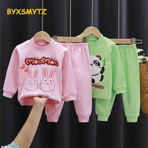 Boys Girls Pajamas Set New Spring Autumn Winter Clothes De Velvet Warm Clothing Childrens Sleepwear Baby Long Trousers Pijama