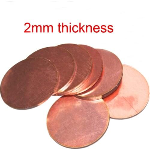 2mm thick Copper wafer disk planchet Constant lobe circular plate disc plate copper circular flat-plate Pure copper gaskets