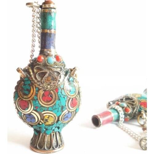BYH007 Nepal Handmade Snuff bottle Tibetan Handicrafts Collectibles Pendants