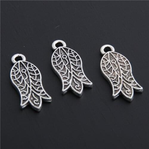30pcs Silver Color Alloy Flower Charms Pendant Jewelry Findings For DIY Necklace A2842