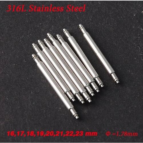 Diameter=1.8mm 16/mm17mm/18mm/19mm/20/21/22/23/24mm 316L Stainless Steel Watch Band Strap Spring Bar Link Pins Remover New