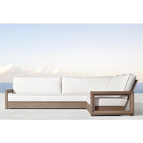 Luxury garden teak furniture Myanmar teak right arm sofa set