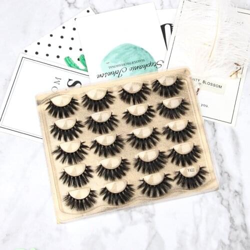 SHIDISHANGPIN 5/10 pairs natural long false eyelashes fluffy dramatic 3d mink lashes soft long fake eyelash extension makeup