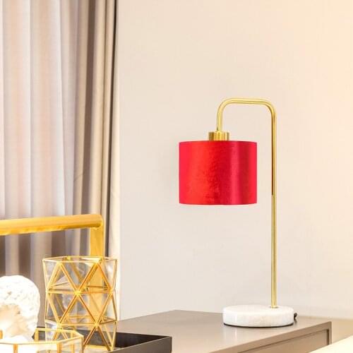 Nordic Marble Flannel Table Lamp Restaurant Bar Table Lamp Home Decor Bedroom Bedside Study Desk Lamp Living Room Light Fixtures