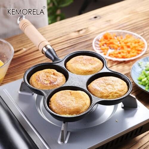 4/6 Holes Omelet Pan for Burger Ham PanCake Non-stick Eggs Pancake Steak Pan Cooking Egg Ham Pans Breakfast Maker Cookware
