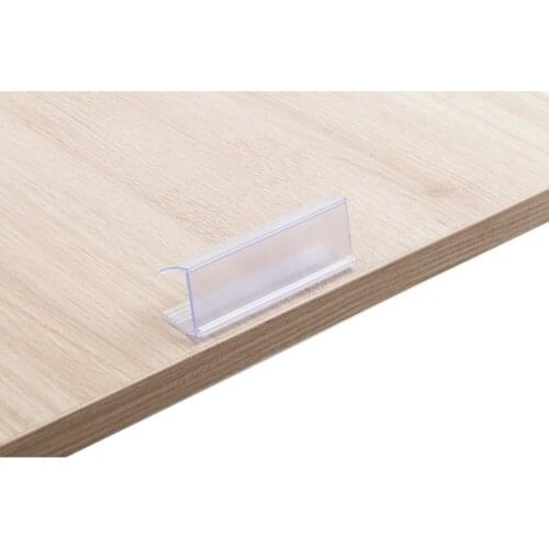 Glass Wood Edge Grip Mounting Data Strip Price Talker Shelf Top Label Holder Sign Display Clip
