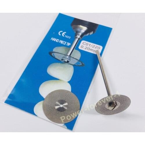 5~100Pis C01 Dental Diamond Disc Wheel Porcelain Teeth Cutting Polishing Thickness 0.2mm Dia:22MM