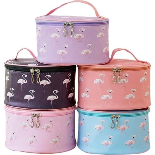 Korean-style New Style Single Makeup Bag Large Capacity WOMENS Bag Waterproof Leather Makeup Bag