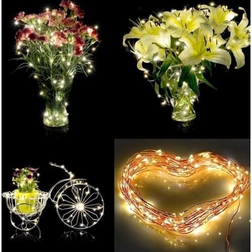 LED Fairy Light String Christmas Wedding Party Holiday Copper String String Copper Lantern Decoration Party 1m/3m