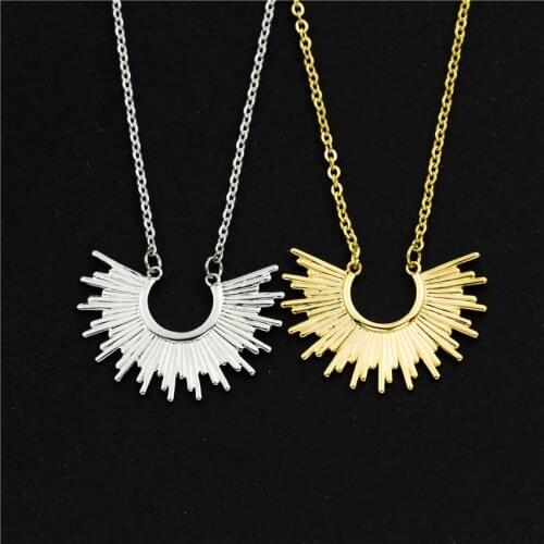 Vintage Fan Pendant Ethnic Gypsy Tibetan Big Metal Choker Chunky Statement Bib Necklace for Women Stainless Steel Chain Collier