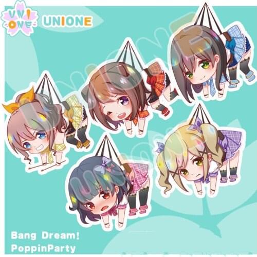 Japan Anime BanG Dream! Arisa Ichigaya Tae Hanazono Cosplay Party Acrylic Keychain Charm Phone Pendant Keyring Prop Xmas Gifts