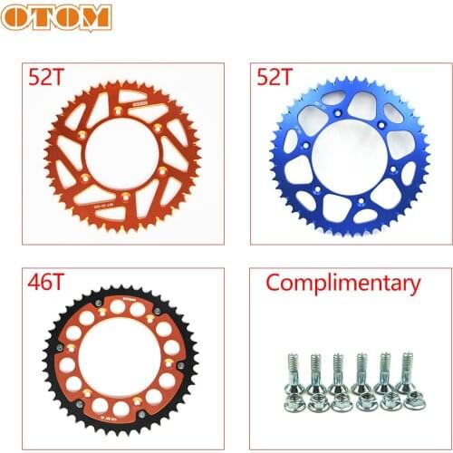 OTOM Motorcycle 52T 46T Rear Sprocket 7075 Aluminum For KTM SX SXF XC XCF XCW EXC MXC HUSQVARNA FC FE TC TE Chain Accessories
