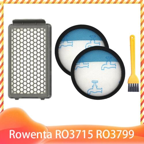 High quality and washable lot Filter Kit for Rowenta HEPA RO3715 RO3759 RO3798 RO3799 vacuum cleaner parts kit Compact power acc