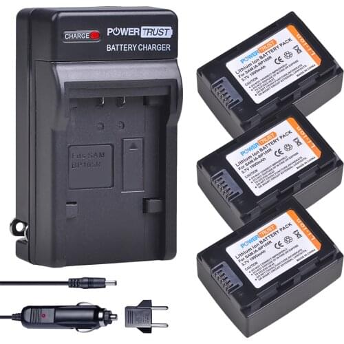 3PC IA-BP105R BP105R IA-BP210R IABP210R Battery+Digital Wall Charger for SAMSUNG SMX-F500 F501 F530 HMX-F900 F910 F920 H320