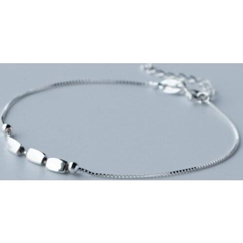 MloveAcc Genuine 100% 925 Real Sterling Silver Bead Charms Bracelets for Women Fashion Chains Link Bracelet Jewelry