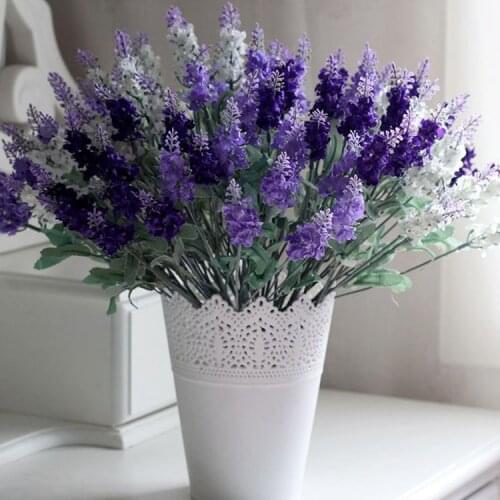 1 Bouquet Artificial Lavender Flowers Festival Party Decorative Flower, Wedding Christmas Home Decal Flowers for Bedroom