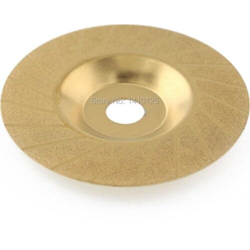 100 mm 4" inch Diamond Coated TITANIUM Grinding Disc Wheel Convex Threading Angle Grinder Arbor Hole 16 mm 5/8" for Glass Stone