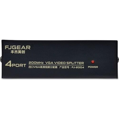 4 Port VGA Frequency Divider 200Hz Video Splitter High Frequency 1600*1280 25m