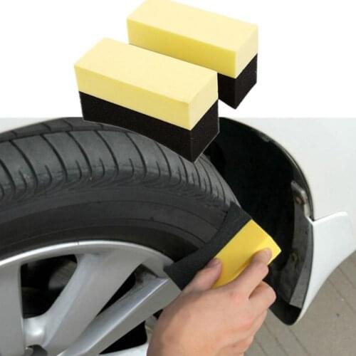 70% HOT SALES!!! 2Pcs Auto Car Wheel Tyre Cleaning Dressing Waxing Polishing Brush Sponge Tool