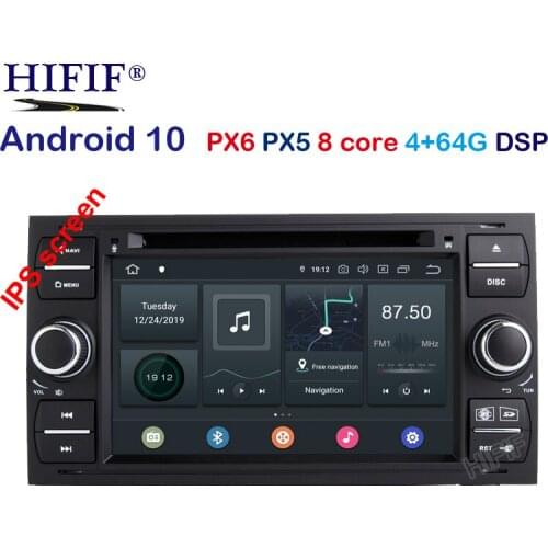 PX6 DSP IPS Android 10.0 2 din Car DVD For Ford Mondeo S-max Focus C-MAX Galaxy Fiesta transit Fusion Connect multimedia player