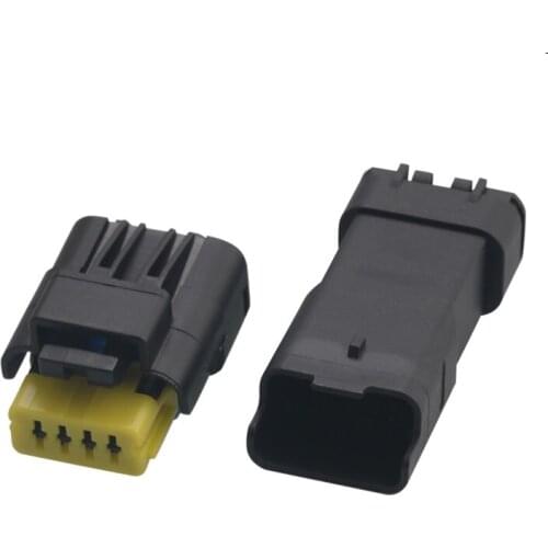 Free shipping 200 sets 4 pin Auto male female electrical plug waterproof joint cable connector 211PL042S0049 211PC042S4021