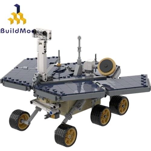 Buildmoc City Space UCS Opportunity/Spirit Mars Exploration Rover Probe Vehicle Building Blocks Science Fantasy Adventure Toys