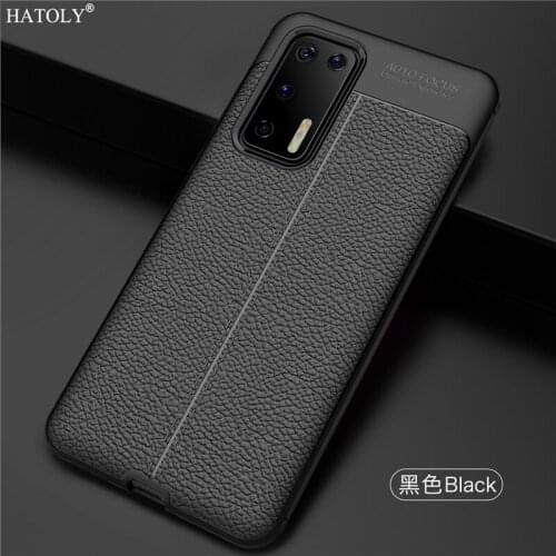 For Huawei P40 Case Cover Luxury Leather Soft TPU Bumper Silicone Back Cover For Huawei P40 Pro Phone Case For Huawei P40 Funda