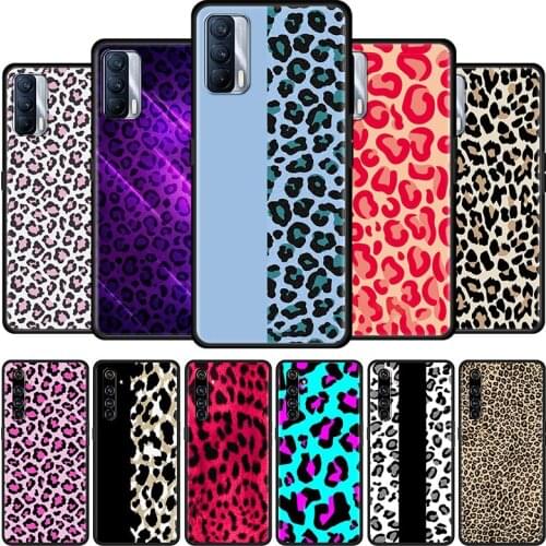 Leopard Print Pattern Cell Phone Case for Realme 6 7 8 C3 C21 XT 5 X7 X50 Pro 5G C11 7i C15 C20 C20A C21Y GT Master Cover Coque