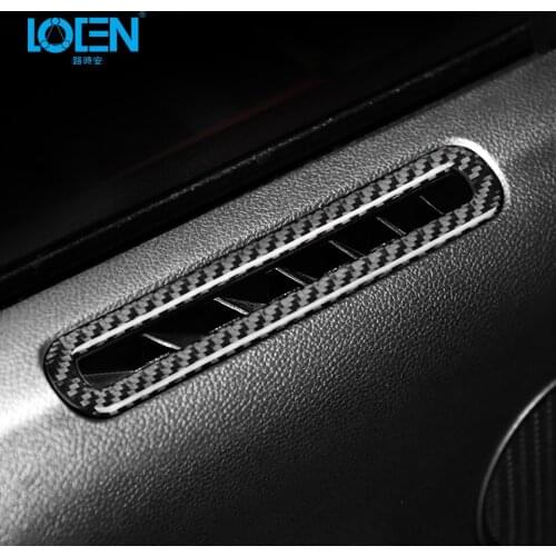 Ford Mustang Carbon Fiber Door Air Outlet Vent Molding Cover Trim Sticker 2015 2016 2017 Universal Accessories Car Styling