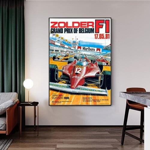 Racing Posters Cool Racing Cars Wall Art Canvas Painting Nordic Posters and Prints Wall Pictures for Living Bedroom Decoration