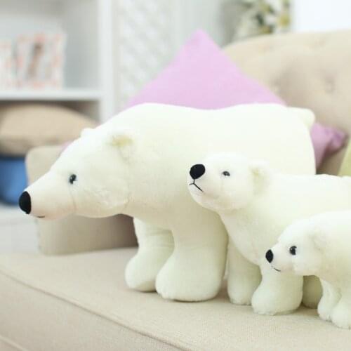 20/25/35/45cm Super Lovely Polar Bear Family Stuffed Plush Placating Toy Gift for Children