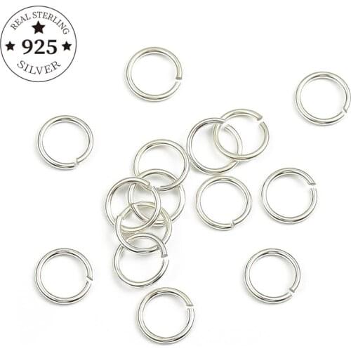 20pcs/lot 3 4 5 6 mm 925 Sterling Silver Jump Rings Split Rings Connectors For DIY Jewelry Making Findings Accessories Wholesale
