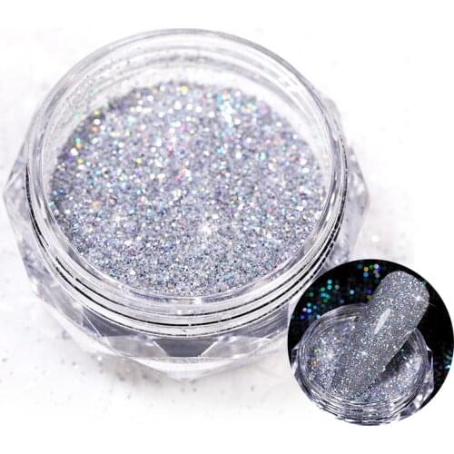 Crystals Nail Rhinestones Powder Rainbow Color Glitter Shiny Pigment Sequins Holographics Glass Micro Drill Nails Art Decoration