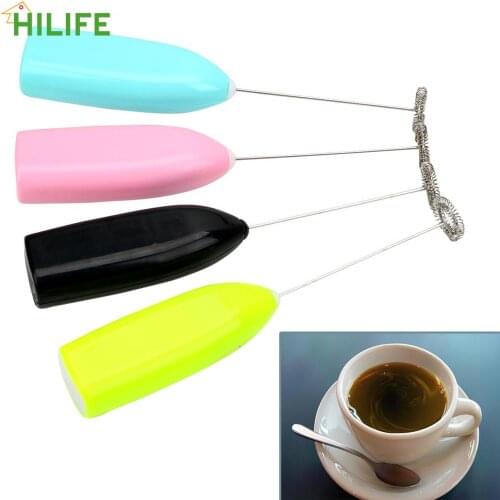 Mini Handle Stirrer Coffeeware Electric Egg Beater Milk Drink Coffee Mixer 1pc Practical Kitchen Cooking Tool Frother Foamer