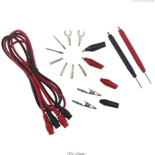 16pcs/Set Multifunction Digital Multimeter Probe Test Lead Cable Alligator Clip
