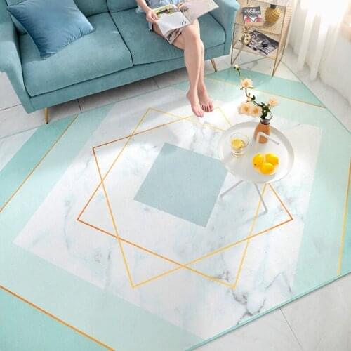 Nordic Ins Marble Carpet For Living Room Concise Green Area Rugs Anti-slip Carpet Large Rug Mat Child Coffee Table Bedroom
