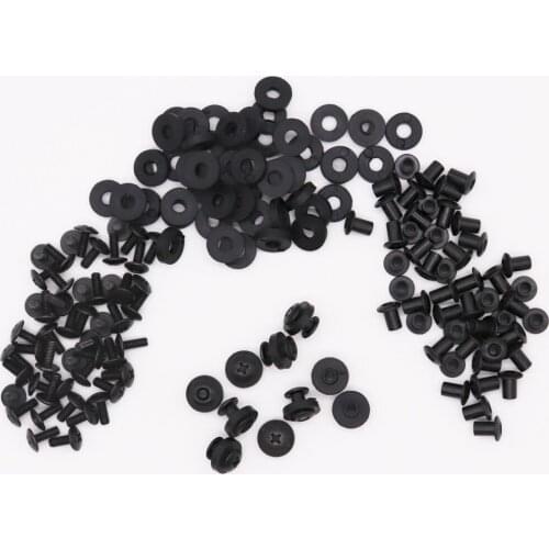 100/set black cross head Chicago screw rubber washer custom Kydex gun blade holster mounting kit