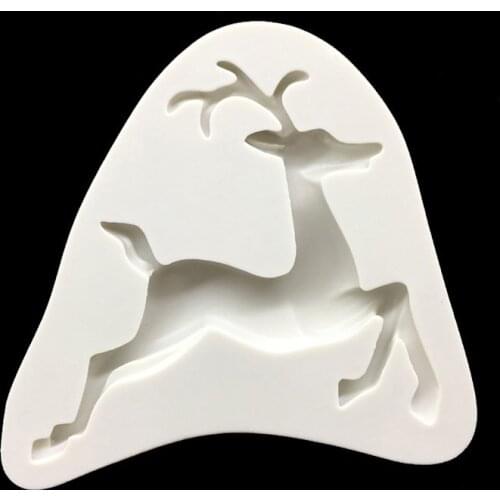 Wholesale 10 Pcs/lot Deer 100% Platinum Silicone Sugarcraft Mould, Fondant Cake Decorating Tools Bakeware