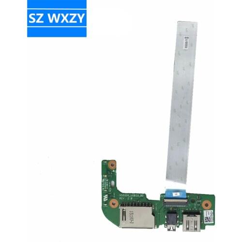 Reboto Original For ASUS X555 X555DG USB IO AUDIO CARD READER BOARD REV:2.0 With Cable MB 100% Tested Fast Ship