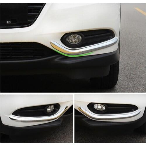 ABS CHROME TIM FRONT FOG LIGHT LAMP COVER STRIP CAR STYLING AUTO ACCESSORIES FOR HONDA HRV VEZEL HR-V 2014 2015 2016