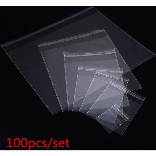 Transparent self-adhesive cellophane bags, small plastic bags for candy packaging, recloseable opp bags