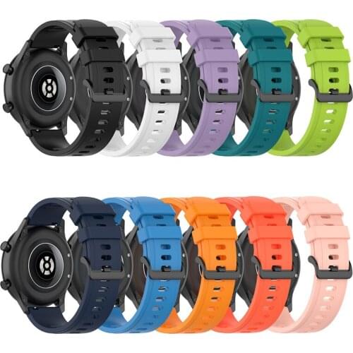 22mm Silicone Band for Samsung Galaxy Watch 46mm 42mm Sports Strap for Samsung Gear S3 Frontier/Classic active 2 Huawei Watch 2